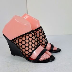 Charles Jourdan Lennox Leather Women's Wedge Sandals.